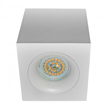 Σποτ Τετράγωνο Οροφής Βαθύ Σταθερό Αλουμινίου Λευκό με Ντουί 21-0460110